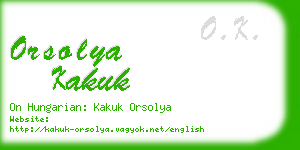 orsolya kakuk business card